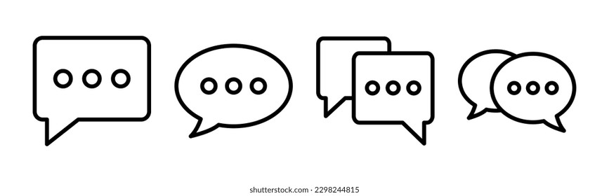 Chat icon vector illustration. speech bubble sign and symbol. comment icon. message