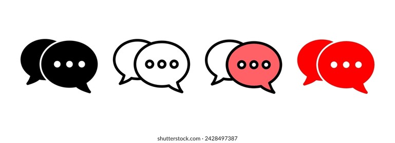 Chat icon vector illustration. speech bubble sign and symbol. comment icon. message