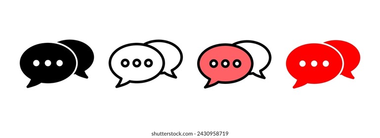 Chat icon vector illustration. speech bubble sign and symbol. comment icon. message