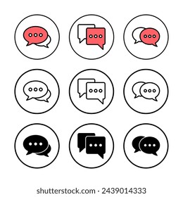 Chat icon vector illustration. speech bubble sign and symbol. comment icon. message