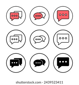 Chat icon vector illustration. speech bubble sign and symbol. comment icon. message