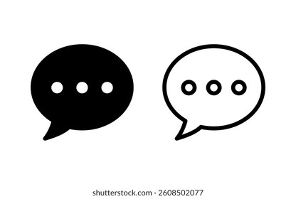 Chat icon vector illustration. speech bubble sign and symbol. comment icon. message