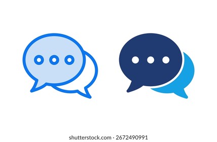 Icono de chat Ilustración vectorial. signo y símbolo de la burbuja de discurso. icono de comentario. mensaje