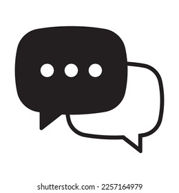 Chat icon vector isolated element. Talk bubble speech sign. Blank bubble vector icons. Message vector icon.