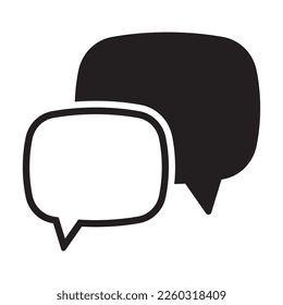 Chat icon vector isolated element. Talk bubble speech sign. Blank bubble vector icon. Message vector icon.