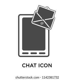 Chat icon vector isolated on white background for your web and mobile app design, Chat logo concept