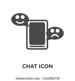 Chat icon vector isolated on white background for your web and mobile app design, Chat logo concept