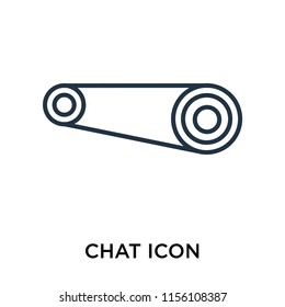 Chat icon vector isolated on white background, Chat transparent sign , thin symbol or stroke element design in outline style