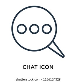 Chat icon vector isolated on white background, Chat transparent sign , line symbol or linear element design in outline style