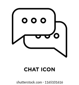 Chat icon vector isolated on white background, Chat transparent sign