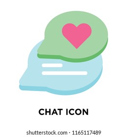 Chat icon vector isolated on white background, Chat transparent sign , question symbols