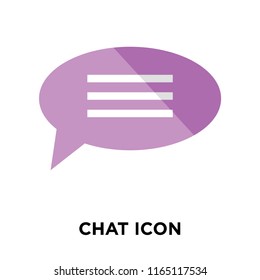 Chat icon vector isolated on white background, Chat transparent sign , question symbols
