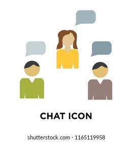 Chat icon vector isolated on white background, Chat transparent sign