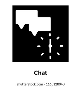 Chat icon vector isolated on white background, Chat transparent sign , black time symbols
