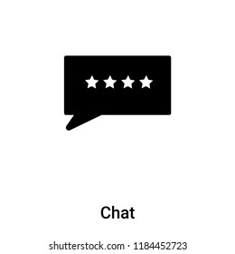 Chat icon vector isolated on white background, logo concept of Chat sign on transparent background, filled black symbol