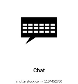 Chat icon vector isolated on white background, logo concept of Chat sign on transparent background, filled black symbol