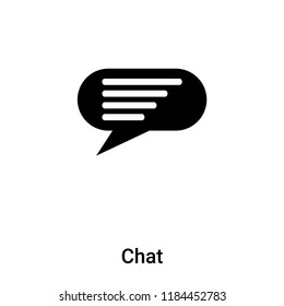 Chat icon vector isolated on white background, logo concept of Chat sign on transparent background, filled black symbol