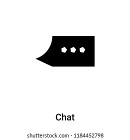 Chat icon vector isolated on white background, logo concept of Chat sign on transparent background, filled black symbol
