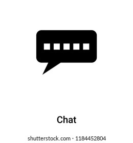 Chat icon vector isolated on white background, logo concept of Chat sign on transparent background, filled black symbol
