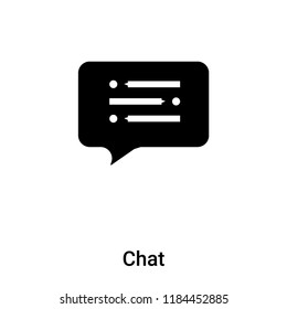 Chat icon vector isolated on white background, logo concept of Chat sign on transparent background, filled black symbol