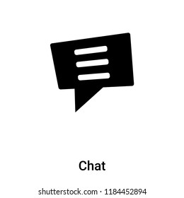 Chat icon vector isolated on white background, logo concept of Chat sign on transparent background, filled black symbol