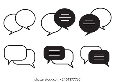 Chat icon vector isolated on white background. Chat vector icon. Speech bubble. message