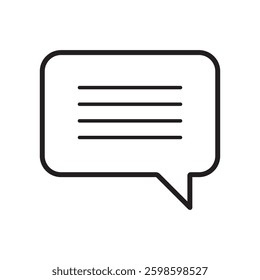 Chat icon vector isolated on transparent background. Trendy message symbol icon vector.