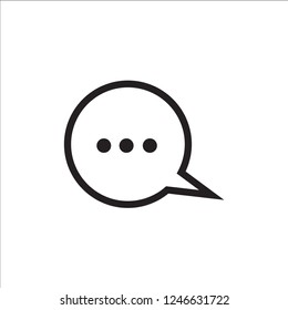 chat icon vector line art style