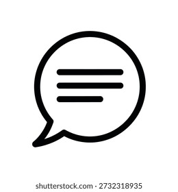 Chat-Symbol, Vektorlinie, Kunst, isoliertes Design