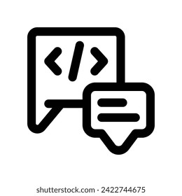 chat icon. vector line icon for your website, mobile, presentation, and logo design.