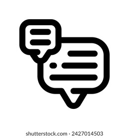 icono de chat. icono de línea vectorial para su sitio web, móvil, presentación y diseño de logotipo.