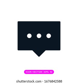 Chat icon vector logo design. Speech bubble symbol