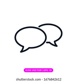 Chat icon vector logo design. Speech bubble symbol