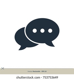 Chat Icon Vector Logo Template Illustration Design. Vector EPS 10.