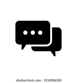 Chat icon vector. Message bubble symbol vector illustration