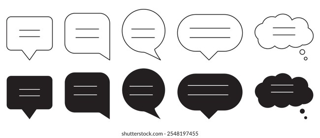Chat icon vector on transparent background for dialogue