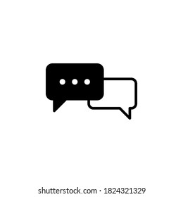 Chat icon vector on white background