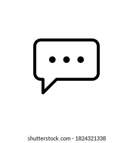 Vector de icono de charla en fondo blanco