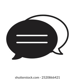 Chat icon vector on white background