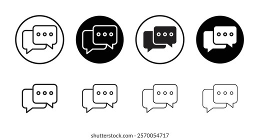 Chat icon Vector set outline