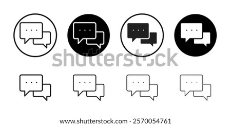 Chat icon Vector set outline