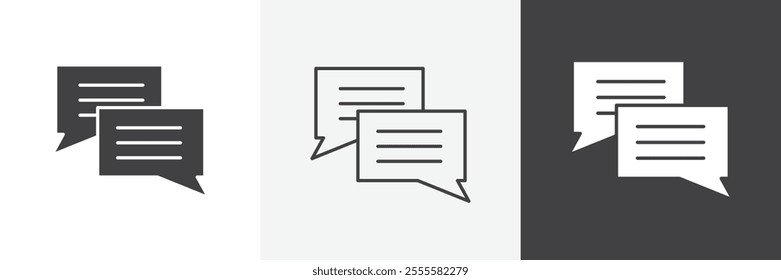 Chat icon vector set for ui designs