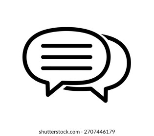 Chat-Icon-Vektor mit einfachem Design. Talksymbol