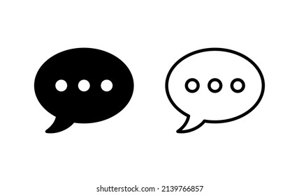 Chat icon vector. speech bubble sign and symbol. comment icon. message