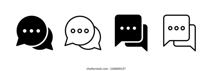 Chat icon vector. speech bubble sign and symbol. comment icon. message