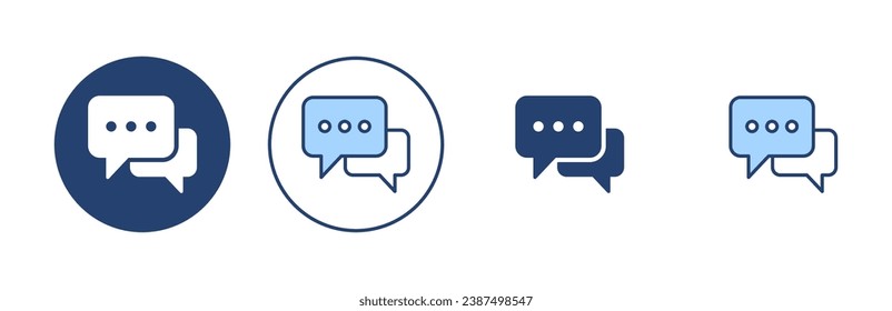Vector de icono de charla. símbolo y signo de burbuja de voz. icono de comentario. mensaje
