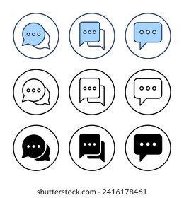 Chat icon vector. speech bubble sign and symbol. comment icon. message