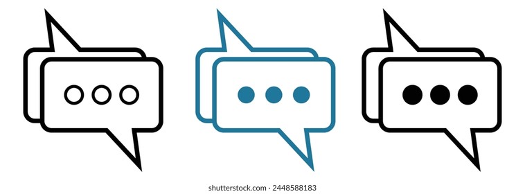 Chat icon vector. speech bubble icon. comment icon vector. message. contact us on white background.