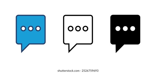 Chat icon vector. speech bubble icon. comment icon vector. message. contact us