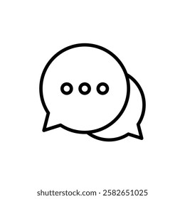 Chat icon vector. speech bubble sign and symbol. comment icon. message